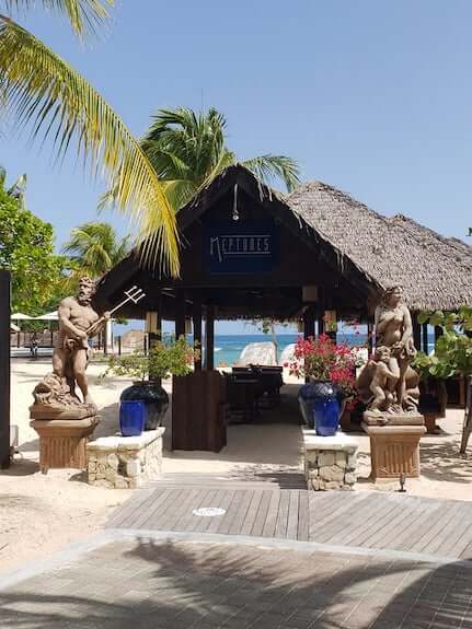 Neptune's Mediterranean Seafood Restaurant right on the beach