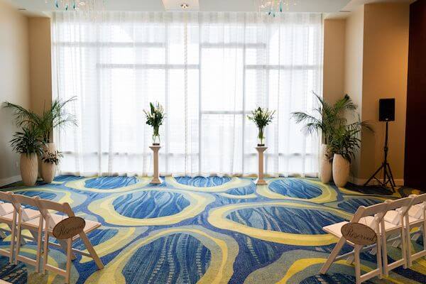 Plan B for a clearwater Beach wedding at the Opal Sands after a rainstorm