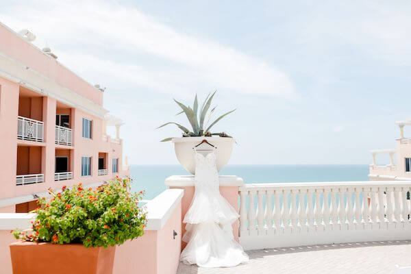 Bridal gown on the rooftop of the Hyatt Regency Clearwater Beach