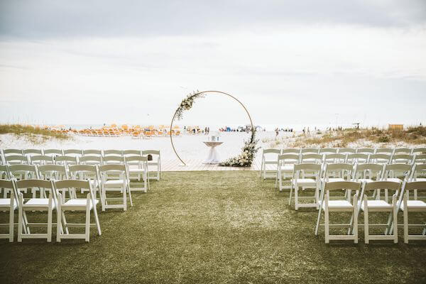 Moon Gate wedding arch on Clearwater Beach