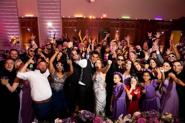 photo of guest at a halloween themed wedding at the Le Meridien Hotel Tampa