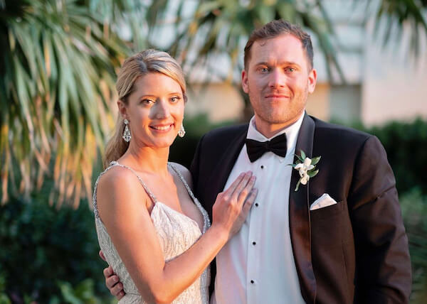 Clearwater beach bride and groom