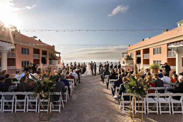 Wedding ceremony on the Sky Terrace of the Hyatt Regency Clearwater