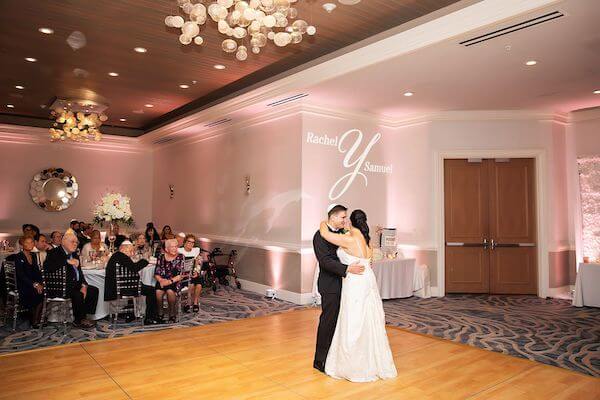 Jewish bride and groom during thier first dance at the Hyatt Regency Clearwater Beach