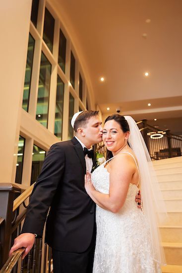 Bride and groom after their first look