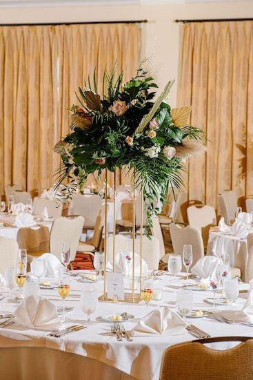 boho inspired centerpieces at the Sandpearl Resort on Clearwater Beach