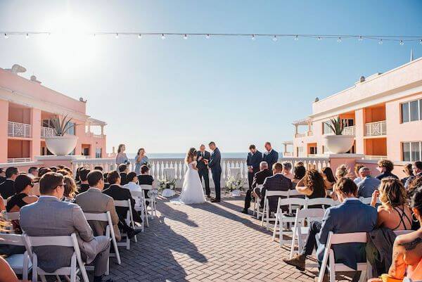 Clearwater Beach wedding ceremony on the Sky Terrace of the Hyatt Regency Clearwater beach