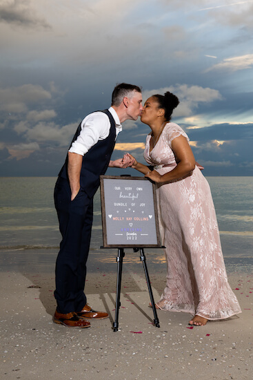 gender reveal on Clearwater Beach