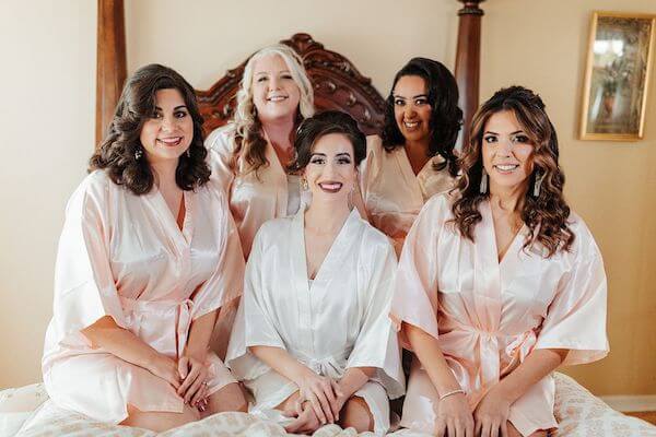 Tampa Bay bride with her bridesmaids