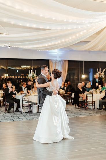 bride and grooms first dance at the rusty pelican tampa