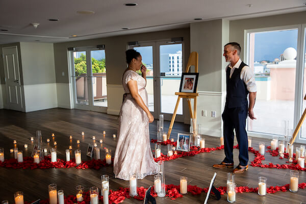 surprise wedding proposal at the Hyatt Regency Clearwater Beach