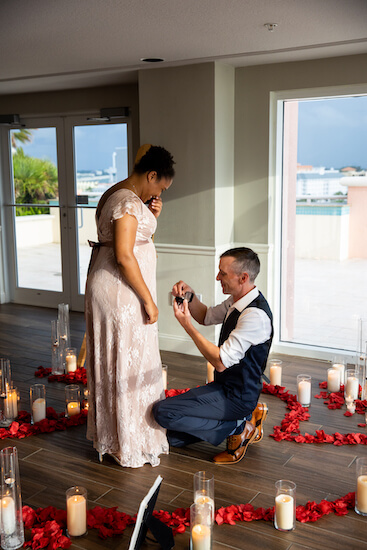 surprise proposal at the Hyatt Regency Clearwater Beach