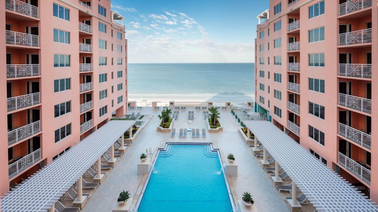 8th floor pool and deck at the Hyatt regency Clearwater beach