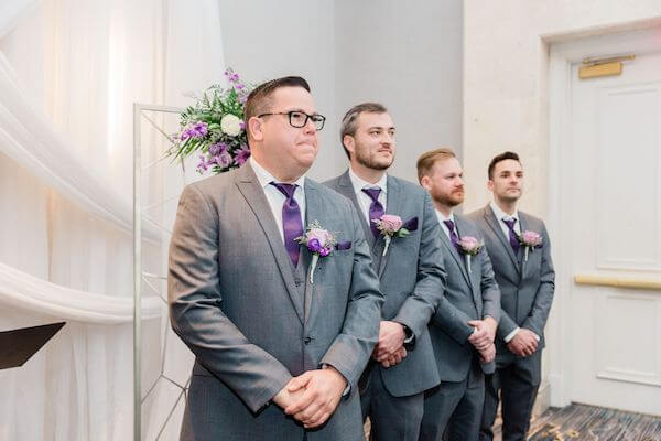 Tampa groom waiting anxiously for his bride's arrival