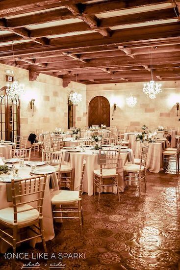 Elegant wedding reception at the Powel Crosley Estate in Sarasota