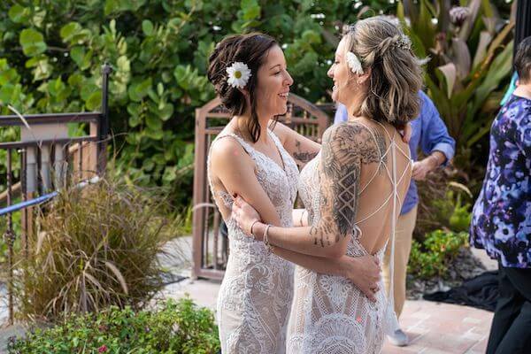 Brides' first dance at their Indian Rocks Beach wedding