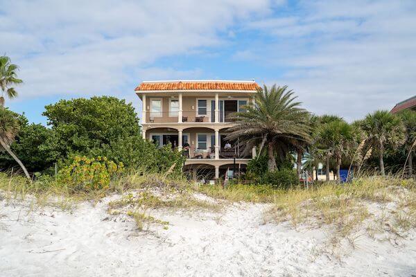 View of the Belle Maison Beach House from Indian Rocks Beach