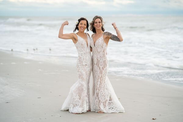 two brides on Indian Rocks beach