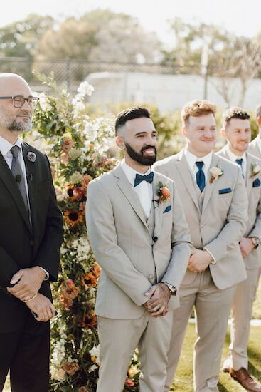 Groom waiting for his bride's arrival