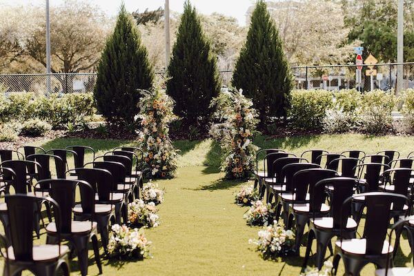 Outdoor Dade City wedding ceremony at The Venue at the Block