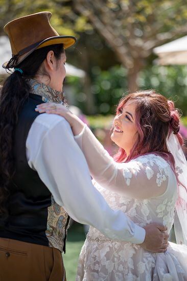 Bride and groom's first dance