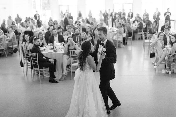 Bride and groom's first dance at the Tampa Garden Club