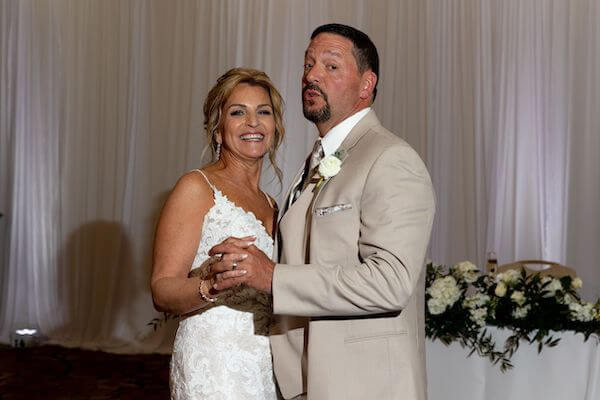 Bride and groom's first dance to Can't help Falling in Love by Elvis Presley