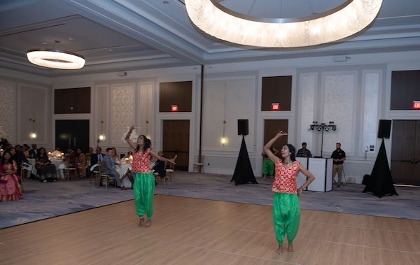 Indian dancers at a Tampa Bay wedding reception