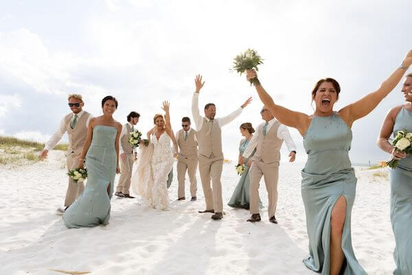 Epic wedding party photos at the Sandpearl Resort on Clearwater Beach