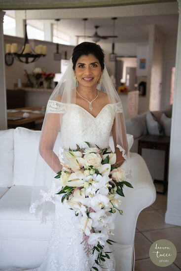 Beautiful South Asian bride before her Tampa Bay wedding