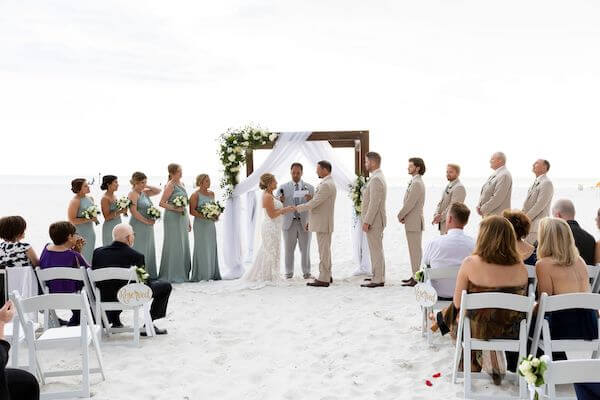 Sandpearl Resort beach wedding ceremony