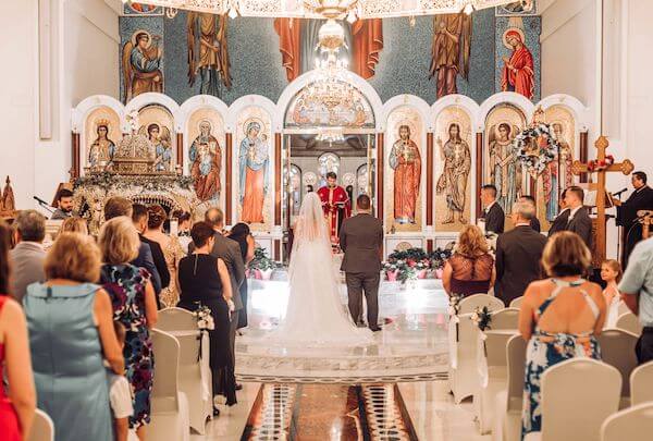 Wedding ceremony at Holy Trinity Orthodox Church in Clearwater Beach