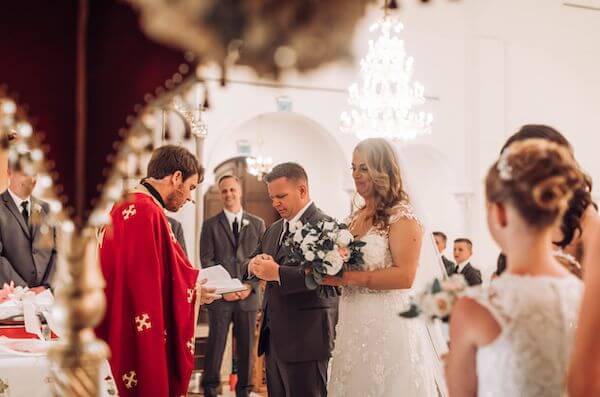 Wedding ceremony at Holy Trinity Orthodox Church in Clearwater Beach