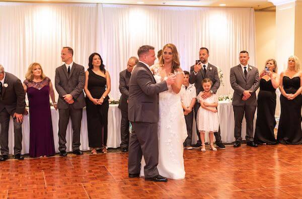 Clearwater Beach newlyweds dancing to Nobody But You