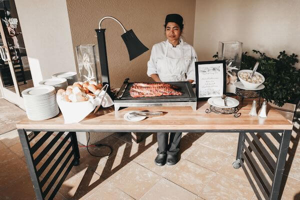 Carving station at the Sandpearl Resort