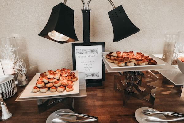 Crab cake station at the Sand Pearl Resort