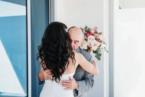 Bride-to-be having a special moment with her father