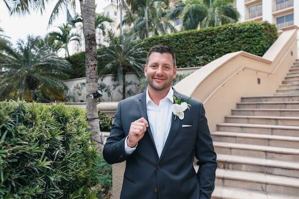 Handsome groom looking cool