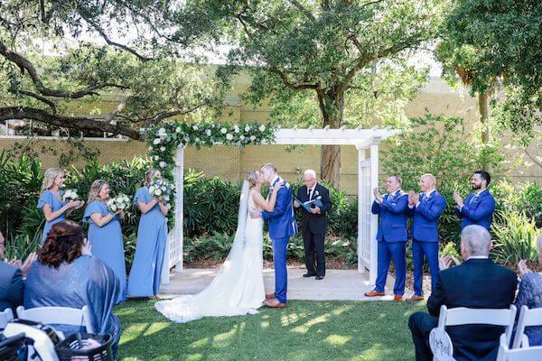 Bride and groom sealed their wedding vows with a hiss