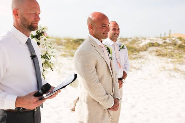 Handsome groom waiting on his bride's arrival