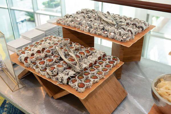 Sushi Station at an Opal Sands Resort wedding