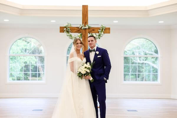 Bride and groom portraits following their intimate wedding ceremony