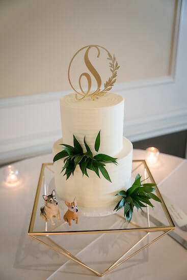 two tiered intimate wedding cake