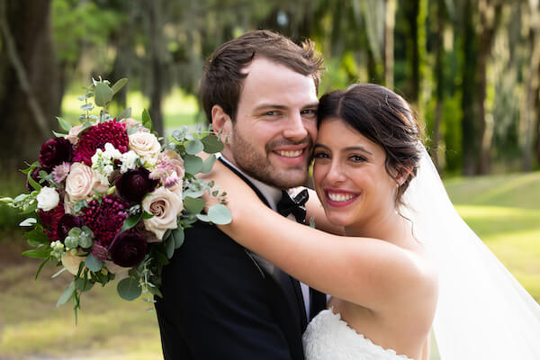 Just married! Portraits of a happy bride and groom