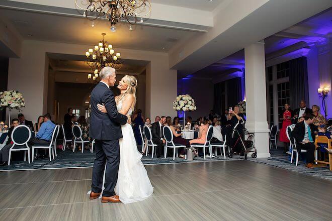 Bride and groom's first dance at their Don Cesar wedding.