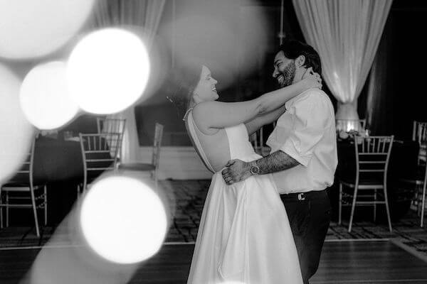 Tampa newlyweds took time for one last dance at the end of their Rusty Pelican wedding reception.