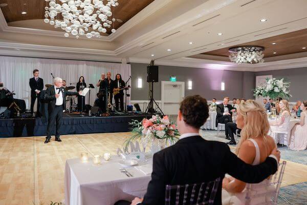 Father of the bride sharing a welcome toast