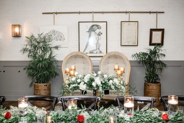 Sweetheart table at the Oxford Exchange in Tampa