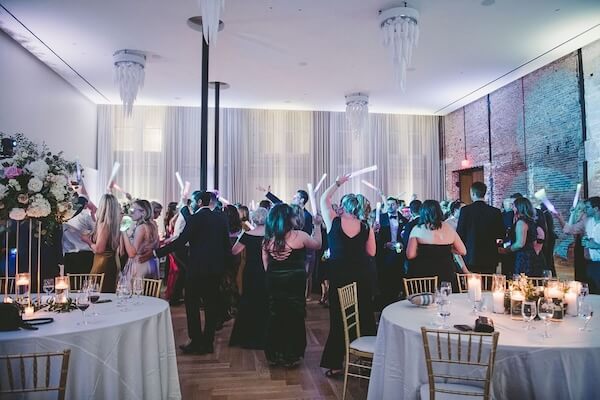 A packed dance floor at an Ybor City wedding reception