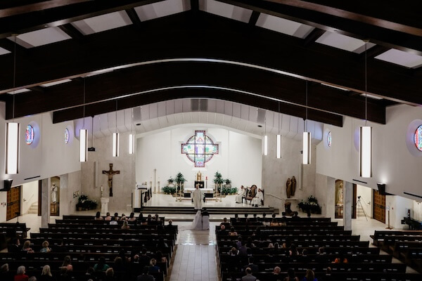 Tampa Bay wedding ceremony at Christ The King Catholic Church